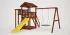 Детская площадка Савушка Мастер 3 с качелями Гнездо 1 метр (Махагон)