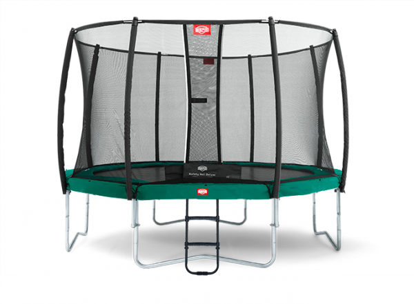 Батут Berg Elite+ Tattoo Green 430 с сеткой T-series